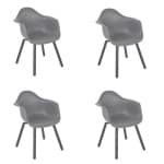 Tuinstoel montreux grijs 4 st - Lesli living