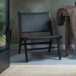 WOOOD Outdoor Fauteuil 'Puk' kleur Zwart