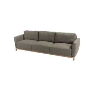 Yara 3-zits lounge bank brushed teak met 11 kussens 4SO - 4so