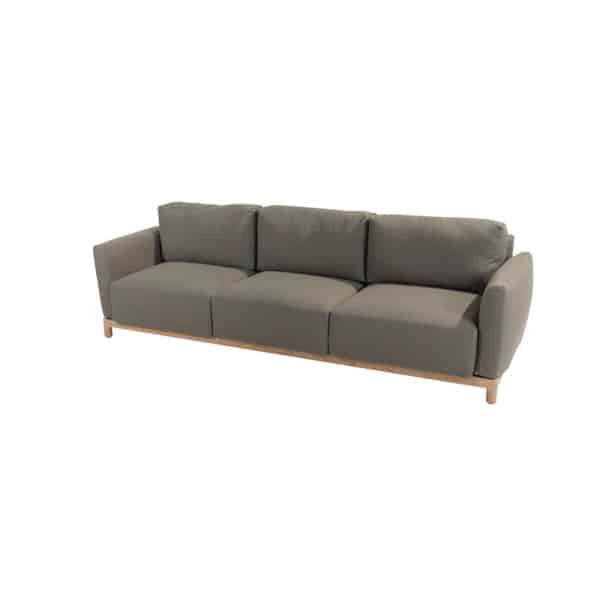 Yara 3-zits lounge bank brushed teak met 11 kussens 4SO - 4so