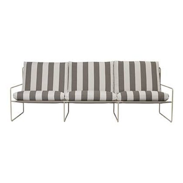 ferm LIVING Desert 3-zitsbank - Cashmere - Chocolate Stripe