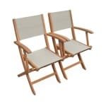 sweeek - Set van twee houten armstoelen
