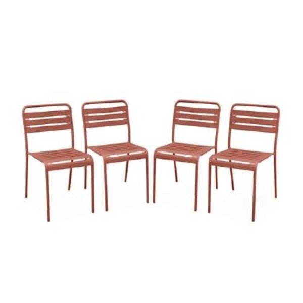 sweeek - Stalen tuinstoel (set van 4)