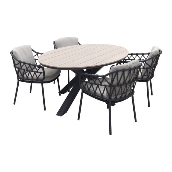4 Seasons Calpi / GI Edison 180 x 115 cm. tafel - ovale tuinset