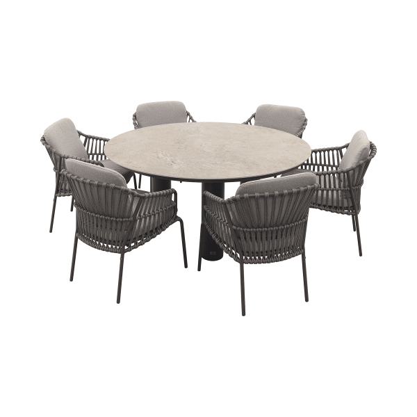 4 Seasons Capalbio/Arizona ronde tuinset Ø160 cm. - zand/terre