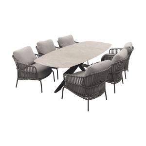 4 Seasons Capalbio/Nevada low dining tuinset 250x105 cm - terre