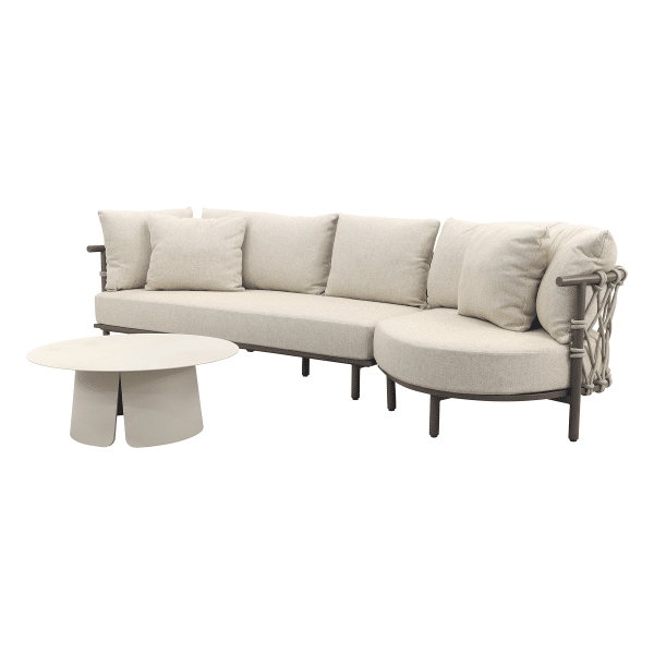 4 Seasons Ezra/Velora 4-zits loungeset - Latte/Terre