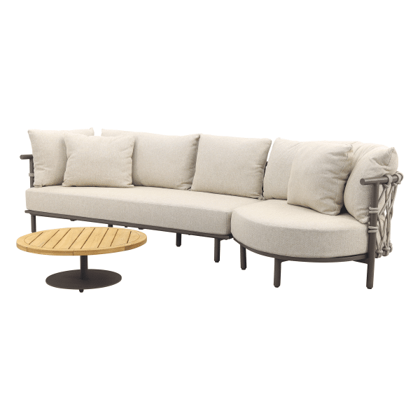 4 Seasons Ezra/Volta 4-zits loungeset - Latte/Terre
