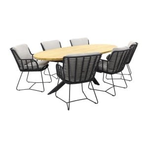 4 Seasons Fabrice/Taste Prado Ellips 240x115 cm. tuinset - 7 delig