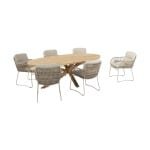 4 Seasons Murcia/Prado Ellips ovale tuinset - 240x115 cm.