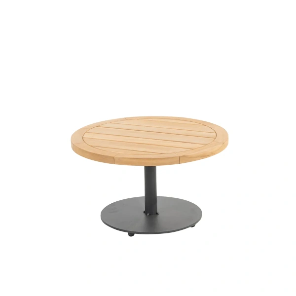4 Seasons Outdoor | Koffietafel Volta Teak Ø60 cm x 35(h) cm | Antraciet