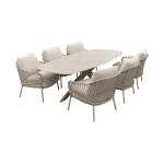 4 Seasons Sardinia/Nevada low dining tuinset (7-delig) - Latte