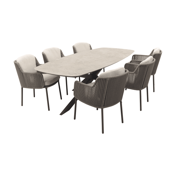4SO Bernini/Prado deens ovale tuinset (7-delig) - Terre