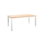 Arashi dining table 169x90 cm aluminium salix/teak - Yoi