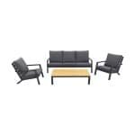 Atlanta/Mindo stoel-bank loungeset - 4-delig