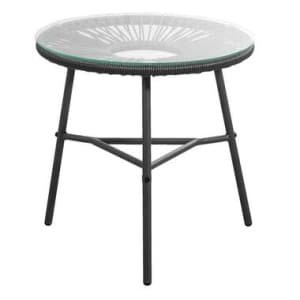 Bijzettafel Formentera - antraciet - 50xØ50 cm - Leen Bakker