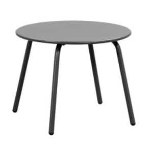 Bijzettafel Montreal - antraciet/metaal - Ø50 cm - Leen Bakker