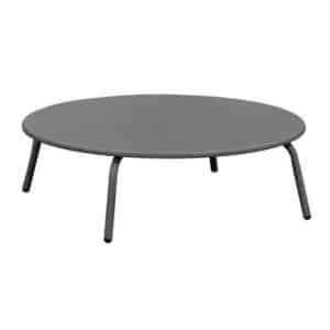 Bijzettafel Montreal - antraciet/metaal - Ø80 cm - Leen Bakker
