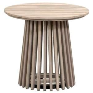 Bijzettafel Saône - acacia/greywash - 45xØ50 cm - Leen Bakker
