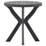 Bistrotafel 70 cm kunststof antraciet