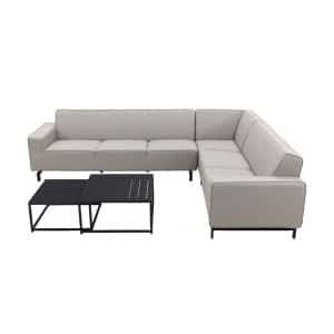 Boavista/Royalty Sunbrella loungeset - Nature Grey - 5-delig - Rechts