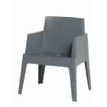 Box armstoel donker Grijs - Garden impressions