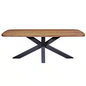 Brighton Teak tafel met aluminium poten - 220x100x75 cm