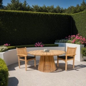 Brix Ronde Tuintafel Garden Teakhout, 150cm - Bruin