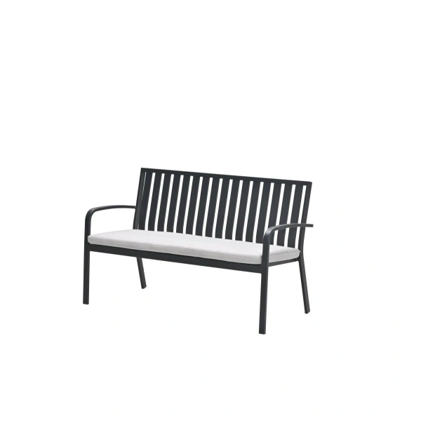 Bruno parkbank L150 cm zwart/zand