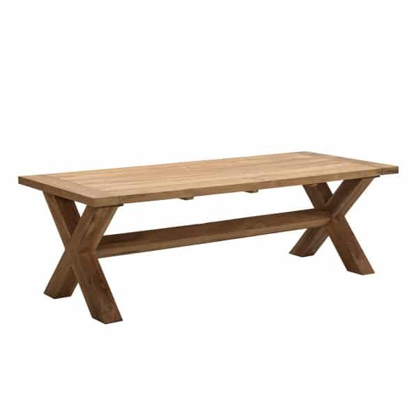 Colombia tafel 240x100xH77 natural teak/ legs 12x12 - Garden impressions