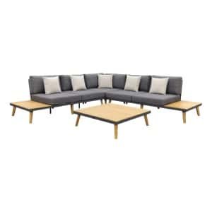 Cordoba loungeset aluminium - teak 4-delig