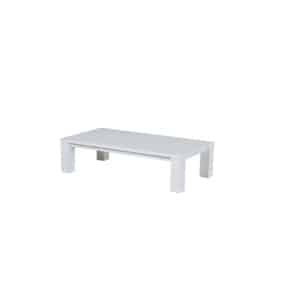 Cube lounge tafel 140x70xH40 cm mat white - Garden impressions