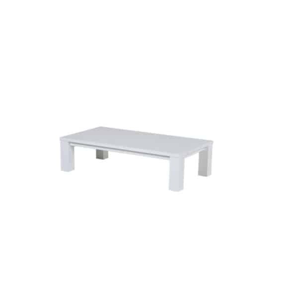 Cube lounge tafel 140x70xH40 cm mat white - Garden impressions