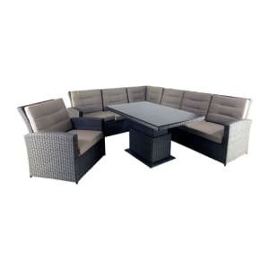 Dining hoekset San Bernardino Hazelnut Brown - Oosterik home