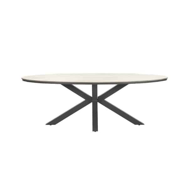 Edison tafel 200x115xH75 carbon black/ light teak polyw - Garden impressions