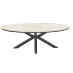 Edison tafel 220x115xH75 cm zwart/teak