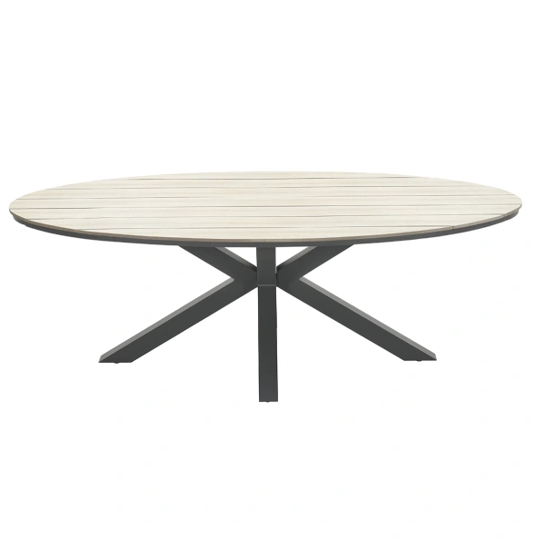 Edison tafel 220x115xH75 cm zwart/teak