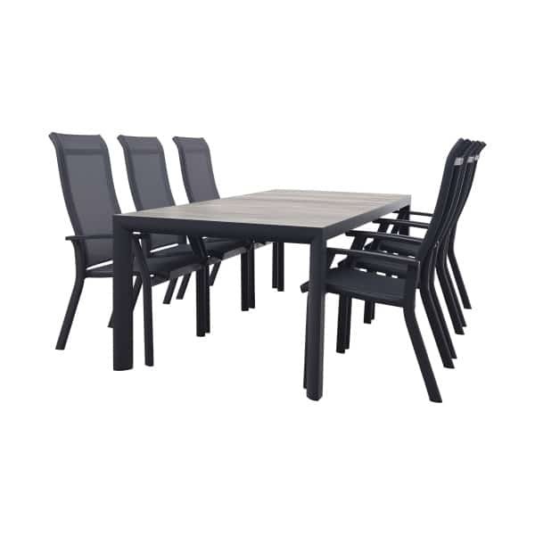 Excellent/Kings tuinset antraciet - 220x100 cm.