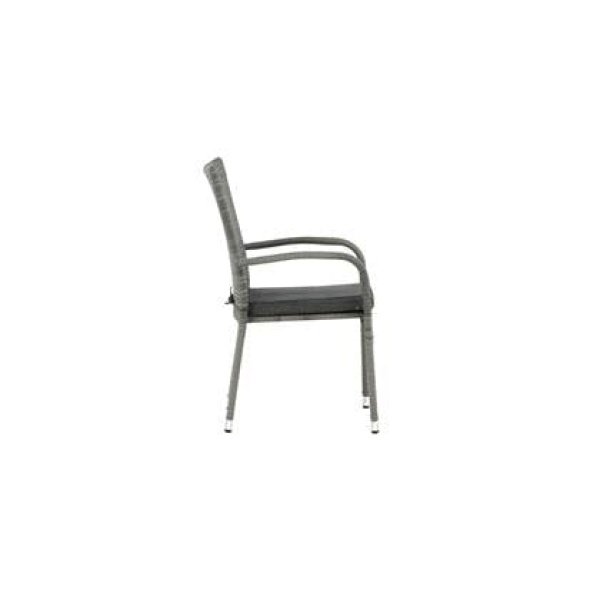 Fjôrd - Tuinstoel Grijs - Wicker - Anna - Set van 2
