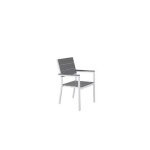 Fjôrd - Tuinstoel Wit|Grijs - Aluminium - Levels - Set van 2