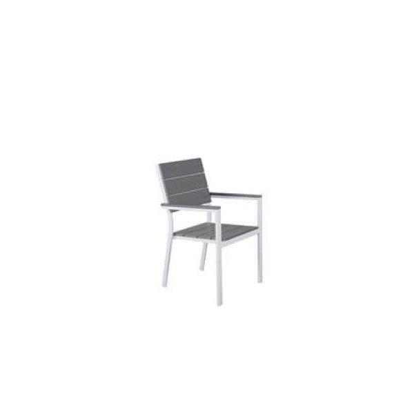 Fjôrd - Tuinstoel Wit|Grijs - Aluminium - Levels - Set van 2