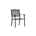 Fjôrd - Tuinstoel Zwart - Aluminium - Óbidos - Set van 4