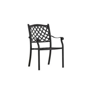 Fjôrd - Tuinstoel Zwart - Aluminium - Óbidos - Set van 4