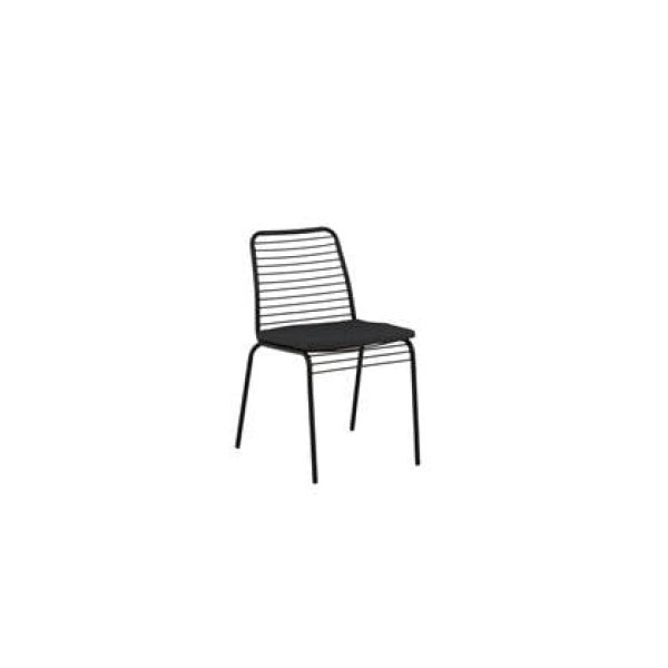 Fjôrd - Tuinstoel Zwart - Aluminium - Panjin - Set van 2
