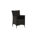 Fjôrd - Tuinstoel Zwart - PE Rotan - Knick - Set van 2