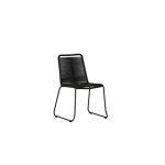 Fjôrd - Tuinstoel Zwart - Touw - Lindos - Set van 2