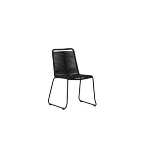 Fjôrd - Tuinstoel Zwart - Touw - Lindos - Set van 2