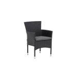 Fjôrd - Tuinstoel Zwart - Wicker - Malina - Set van 2
