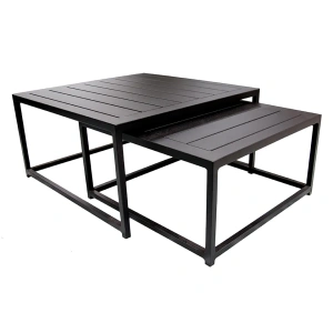 Fonteyn | Koffietafel Set 2 Stuks Vierkant | Zwart