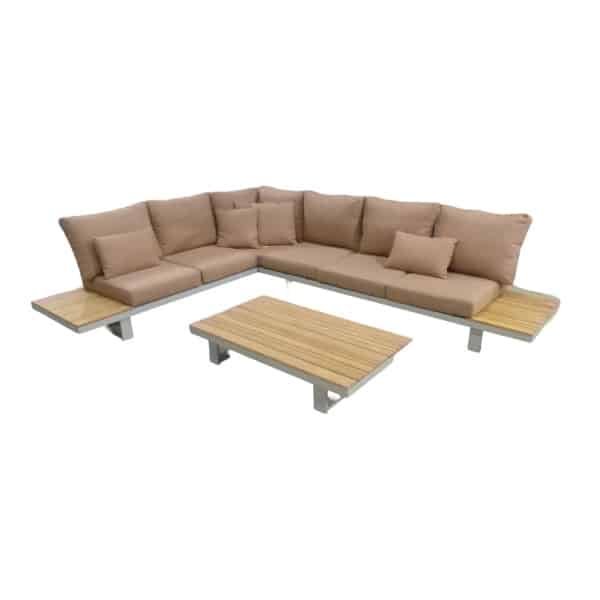 Funsui loungeset XL salix 345x275 cm inclusief terracotta kussens - Yoi